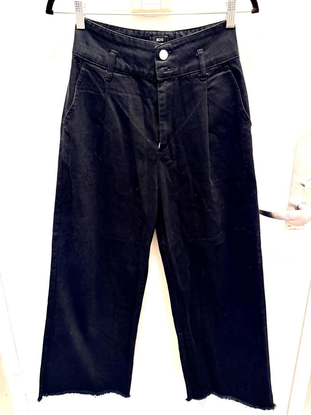 BDG Black High-Rise Wide-Leg Chinos